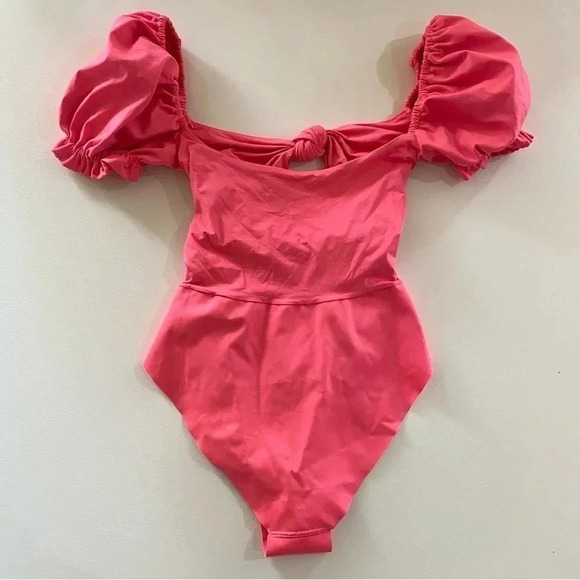 New Agua Bendita Free People Oria Dust One Piece Swim Bathing Suit Hot Pink - Picture 4 of 10